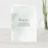 Green Pink Blush Floral Folded Wedding Programme Programma (Achterkant)