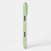 Green Pink Bow Pattern Coquette Girly Spring iPhone Hoesje (Rechterkant)