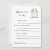 Green Pink Dinosaur Peony wenst Baby (Voorkant)