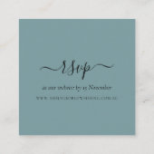 GREEN PINK EUCALYPTUS FOLIAGE WEBSITE RSVP VIERKANTE VISITEKAARTJE (Achterkant)