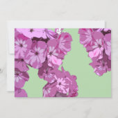 Green & Pink Floral Baby Shower Invitation Kaart (Achterkant)