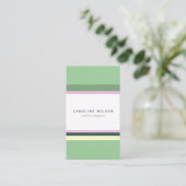 Green pink lines colorful minimal elegant classy visitekaartje (Staand voorkant)