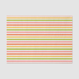 GREEN PINK ORANJE GEEL STRIPES TISSUEPAPIER