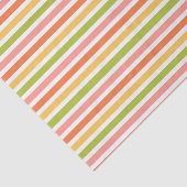 GREEN PINK ORANJE GEEL STRIPES TISSUEPAPIER (Detail)