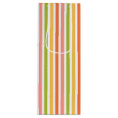 GREEN PINK ORANJE GEEL STRIPES WIJN CADEAUTAS (Voorkant)