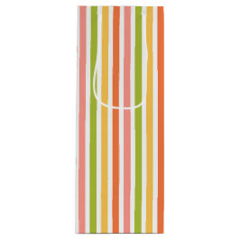 GREEN PINK ORANJE GEEL STRIPES WIJN CADEAUTAS