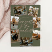 Green & Pink Photo Collage Graduation Aankondiging