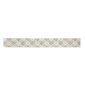 Green Pink Plaid Stripes Birthday Satijnen Lint (Voorkant)