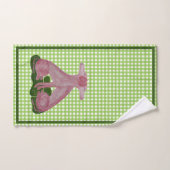 Green Pink Staffordshire Dogs Hand Towel Handdoek (Handdoek)