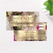 Green PinK Waterverf Appointment Card Visitekaartje (Bureau)
