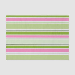 GREEN PINK WHITE STRIPES TISSUEPAPIER