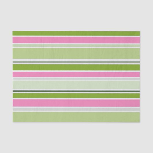 GREEN PINK WHITE STRIPES TISSUEPAPIER (Voorkant)