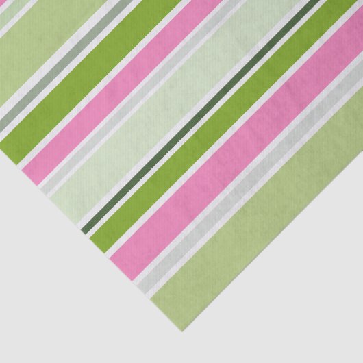 GREEN PINK WHITE STRIPES TISSUEPAPIER (Detail)