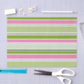 GREEN PINK WHITE STRIPES TISSUEPAPIER (Craft)