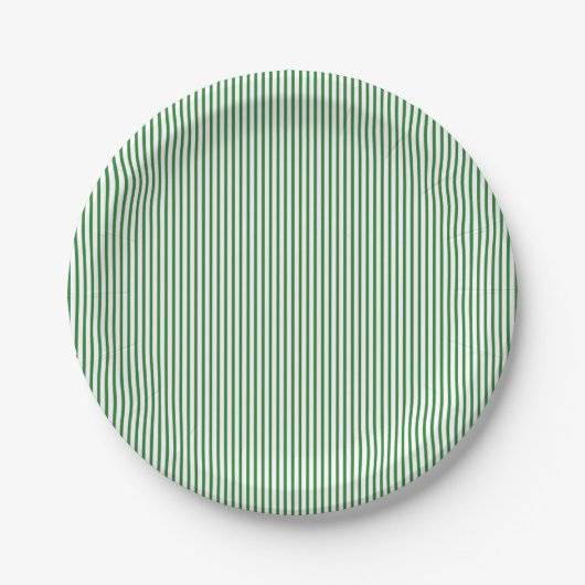 Green Pinstripe Papieren Bordje (Voorkant)