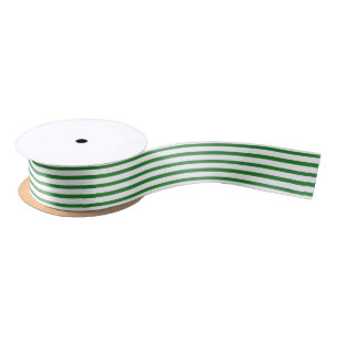 Green Pinstripe Satin Ribbon Satijnen Lint