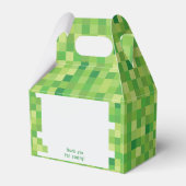 Green Pixel Birthday Favor Box Bedankdoosjes (Achterkant)