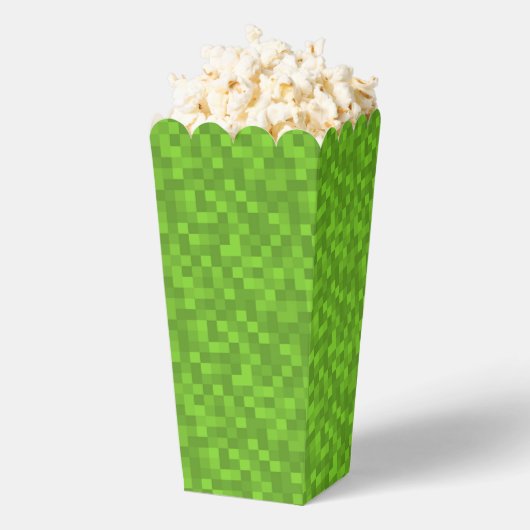 Green Pixel Pattern Retro 8-Bit Gaming Bedankdoosjes (Popped)