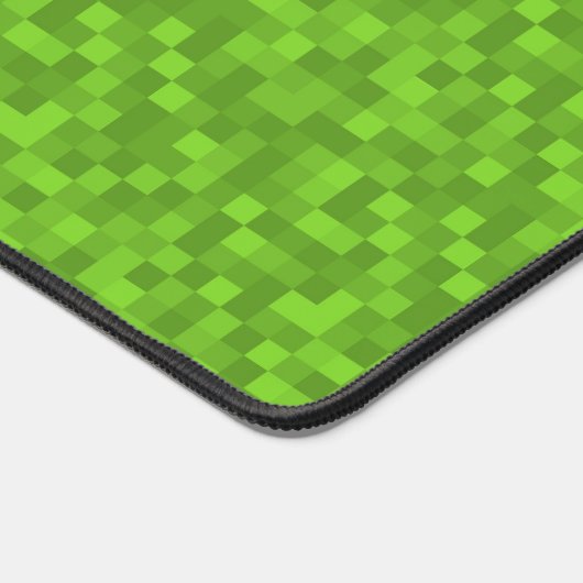 Green Pixel Pattern Retro 8-Bit Gaming Bureaumat (Hoek)
