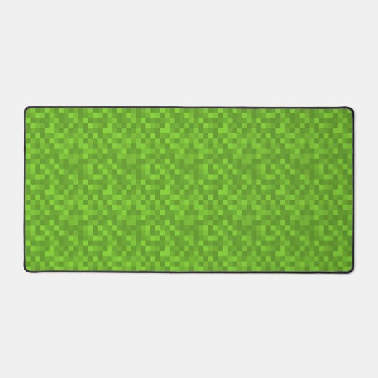 Green Pixel Pattern Retro 8-Bit Gaming Bureaumat (Voorkant)