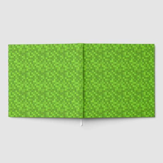 Green Pixel Pattern Retro 8-Bit Gaming Gastenboek (Volledig)