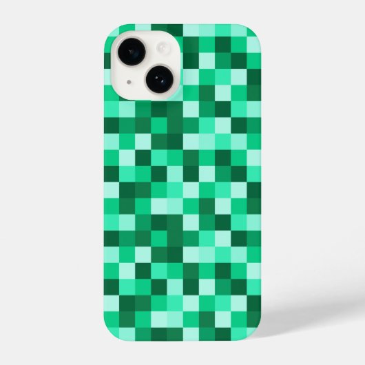 Green Pixels Cell Phone Case Minecraft Print iPhone Hoesje (Achterkant)
