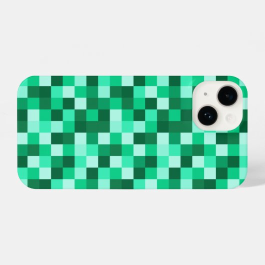 Green Pixels Cell Phone Case Minecraft Print iPhone Hoesje (Achterkant horizontaal)