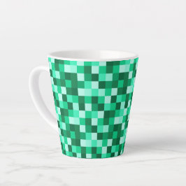 Green Pixels Micraft Inspired Mug Cup Latte Mok