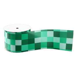 Green Pixels Ribbon Minecraft Party Ribbon Grosgrain Lint