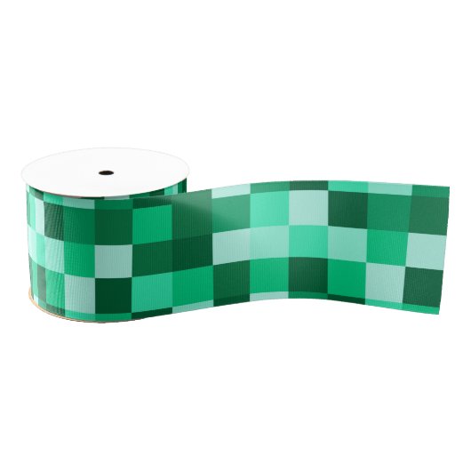 Green Pixels Ribbon Minecraft Party Ribbon Grosgrain Lint (Spoel)