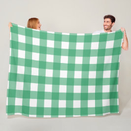 Green Plaid 60x80 Fleece Deken