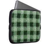 Green Plaid Artisan Haakprint Elektronica Tas (Voorkant Rechts)