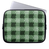 Green Plaid Artisan Haakprint Elektronica Tas (Voorkant)