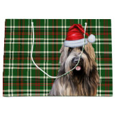 Green Plaid Briard Shepherd Hondenliefhebber Vakan Groot Cadeauzakje (Voorkant)