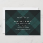 Green Plaid Business of Corporate Holiday Party Kaart (Voorkant)