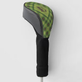 Green Plaid Christmas Custom Monogram Initial Golfheadcover (Schuin)