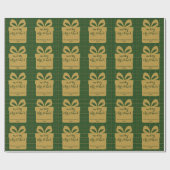 Green Plaid Christmas Festive Pattern -  Cadeaupapier (Vlak)