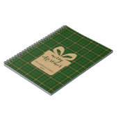 Green Plaid Christmas Festive Pattern - Notitieboek (Linkerzijde)