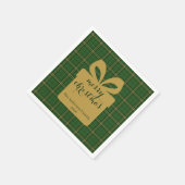 Green Plaid Christmas Festive Pattern -  Servet (Hoek)