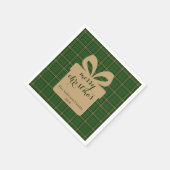Green Plaid Christmas Festive Pattern -  Servet (Hoek)
