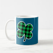 Green Plaid Clover St Patricks Day Women Shamrock Koffiemok (Links)
