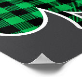 Green Plaid Clover St Patricks Day Women Shamrock  Poster (Hoek)