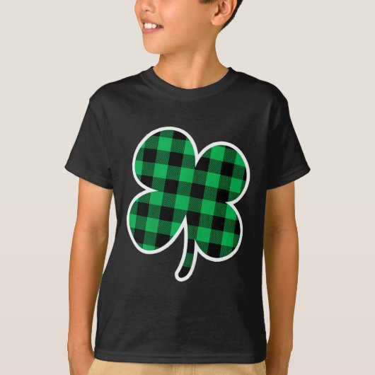 Green Plaid Clover St Patricks Day Women Shamrock  T-shirt (Voorkant)