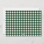Green Plaid Custom Photo Christmas Holiday Kaart (Achterkant)