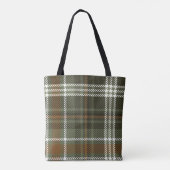 Green Plaid Dark Academia Tote Bag (Achterkant)