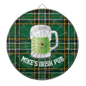 Green Plaid en Bier Custom Dart Board Dartbord (Voorkant)