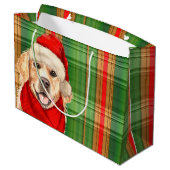 Green Plaid en Golden Retriever Hondenliefhebber V Groot Cadeauzakje (Achterkant Gekanteld)