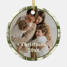 Green Plaid Familiefoto Kerst