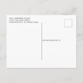 Green Plaid Foto Vrolijk Kerstfeest Kaart (Achterkant)