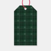 Green Plaid Gepersonaliseerde Merry Christmas Gift Cadeaulabel (Achterkant)